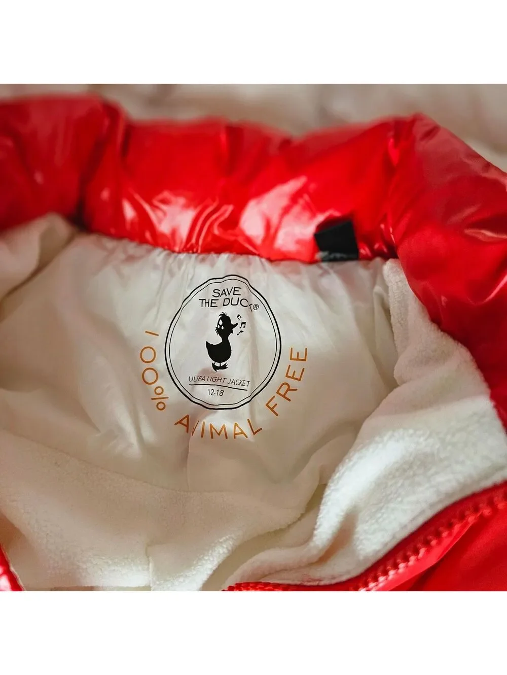 Save The Duck Kids Red Ultra Light Puffer Snowsuit 100% Animal Free 12-18 M